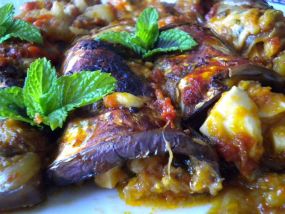 Eggplants- Salami & Cheese Eggplants- Salami & Cheese